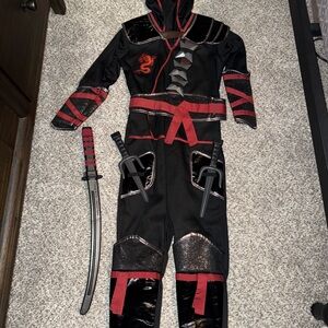 Black and Red Ninja Costume for Kids